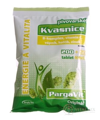 PargaVit Originál pivovarské Kvasnice tbl vo vrecku 200+50 navyše (250 ks)