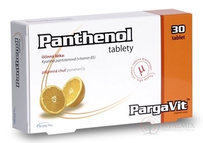 PargaVit PANTHENOL tbl príchuť pomarančov 1x30 ks