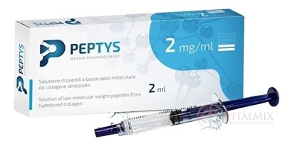 PEPTYS 2 roztok peptidov PEP-22 z kolagénu 2 mg/ml injekcia predplnená, nízkomolekulárne peptidy (LWP) 1x2 ml
