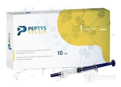 PEPTYS Regain roztok peptidov PEP-110 z kolagénu injekcia predplnená 1 mg/1ml, nízkomolekulárne peptidy (LWP) 1x10 ml