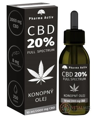 Pharma Activ CBD 20% Full Spectrum KONOPNÝ OLEJ 1x10 ml