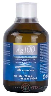 Pharma Activ Koloidné striebro Ag100 hustota 25ppm, 1x300 ml