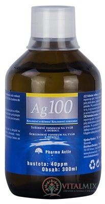 Pharma Activ Koloidné striebro Ag100 hustota 40ppm, 1x300 ml