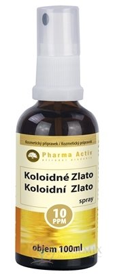 Pharma Activ Koloidné Zlato spray hustota 10ppm 1x100 ml