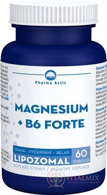 Pharma Activ Lipozomal MAGNESIUM + B6 FORTE cps 1x60 ks