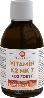 Pharma Activ LIPOZOMAL Vitamín K2 MK7+D3 1000 I.U. emulzia 1x250 ml