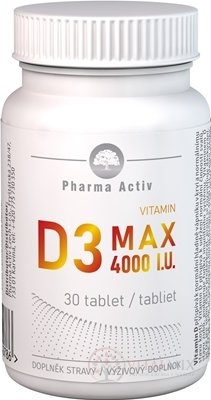 Pharma Activ Vitamin D3 MAX 4000 I.U. tbl 1x30 ks