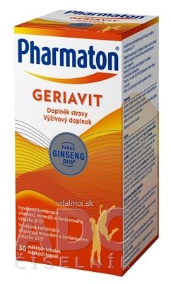 Pharmaton GERIAVIT cps (výživový doplnok 2019 - Sanofi) 1x30 ks