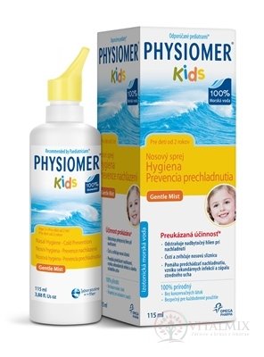 PHYSIOMER KIDS nosový sprej izotonický, s obsahom morskej vody 1x115 ml