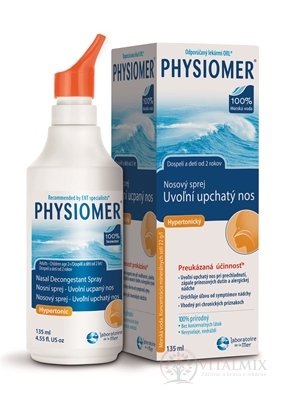 PHYSIOMER Nosový sprej Hypertonický s obsahom morskej vody 1x135 ml