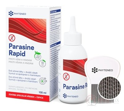Parasine Rapid sol 100 ml + (hrebeň a čiapka zadarmo), 1x1 set