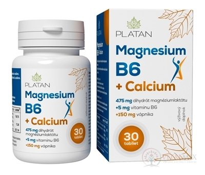 PLATAN Magnézium B6 + Calcium tbl 1x30 ks