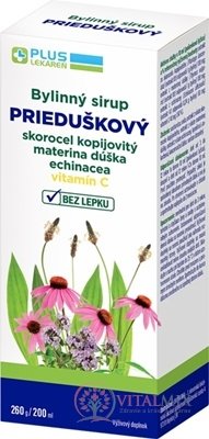 PLUS LEKÁREŇ Bylinný sirup PRIEDUŠKOVÝ 1x200 ml