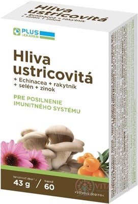 PLUS LEKÁREN Hliva ustricovitá cps (+ Echinacea + rakytník + selén + zinok) 1x60 ks