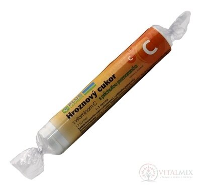 PLUS LEKÁREŇ Hroznový cukor s vitamínom C tbl, s príchuťou pomaranča 1x17 ks