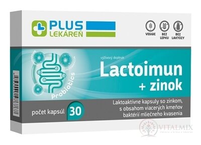 PLUS LEKÁREŇ Lactoimun + zinok cps 1x30 ks