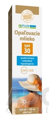 PLUS LEKÁREŇ Opaľovacie mlieko SPF 30 1x230 ml