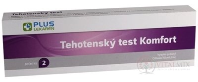 PLUS LEKÁREŇ Tehotenský test Komfort 1x2 ks