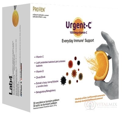 Pro-Ven Urgent-C Everyday Immune Support vrecúška so šumivým práškom 1x30 ks