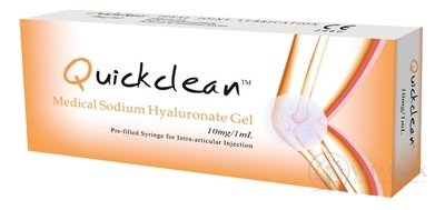 Quickclean 10 mg/1 ml Gél s hyaluronátom sodným v predplnenej injekčnej striekačke, na náhradu synoviálnej tekutiny na kĺby 1x1 ml