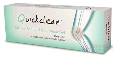 Quickclean 40 mg/2 ml Gél s hyaluronátom sodným sterilný roztok v predplnenej injekčnej striekačke (20 mg/1 ml) 1x2 ml