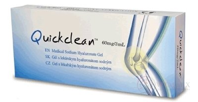 Quickclean 60 mg/3 ml Gél s hyaluronátom sodným sterilný roztok v predplnenej injekčnej striekačke (20 mg/1 ml) 1x3 ml
