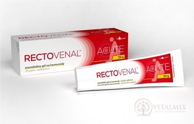 RECTOVENAL ACUTE anorektálny gél na hemoroidy, s aplikátorom 1x20 g