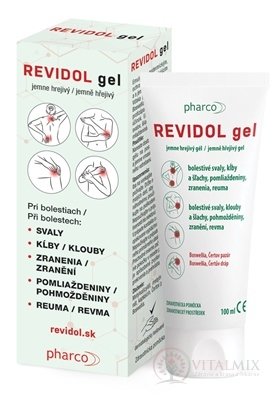 REVIDOL gel jemne hrejivý, pri bolesti 1x100 ml