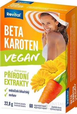 Revital BETA KAROTÉN VEGAN cps (s nechtíkom a mrkvou) 1x60 ks