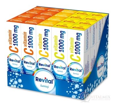 Revital vitamín C 1000 mg šumivý MIX BOX tbl eff (3 príchute) (20x20 ks) (inov. 2021) 1x1 set
