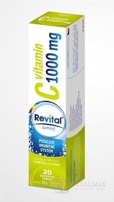 Revital vitamín C 1000 mg šumivý tbl eff s príchuťou limetky a grepu 1x20 ks