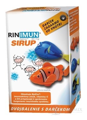 RINIMUN SIRUP DVOJBALENIE 2x120 ml + darček roboryba, 1x1set