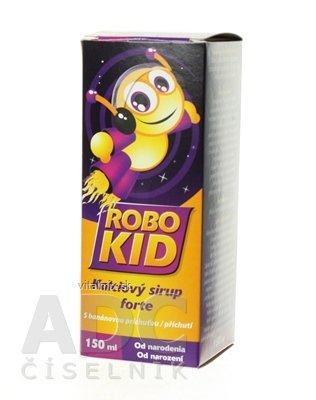 RoboKid Kalciový sirup forte s banánovou príchuťou od narodenia 1x150 ml