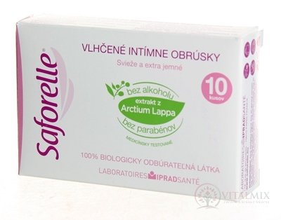 SAFORELLE INTIMA VRECKOVKY vlhčené 1x10 ks