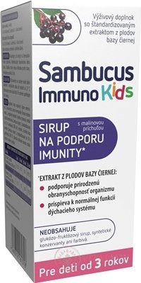 Sambucus Immuno Kids sirup, malinová príchuť 1x120 ml
