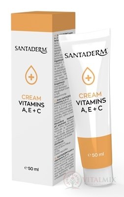 SANTADERM CREAM VITAMINS A, E + C krém s vitamínmi na suchú a odlupujúcu sa pokožku 1x50 ml