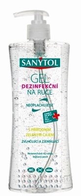 SANYTOL GÉL DEZINFEKČNÝ na ruky s prírodným zeleným čajom 1x500 ml