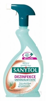 SANYTOL UNIVERZÁLNY ČISTIČ Sprej Grep-citrónová tráva, Dezinfekcia, 1x500 ml