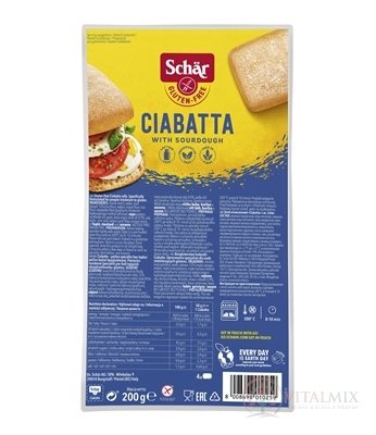 Schär CIABATTA žemle bezgluténové, predpečené 4x50 g (200 g)