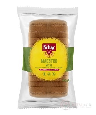 Schär MAESTRO VITAL chlieb bezgluténový, kysnutý, viaczrnný, krájaný, 1x350 g