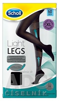 Scholl Light LEGS Kompresné pančuchové nohavice XL 60 DEN, čierne, 1x1 ks