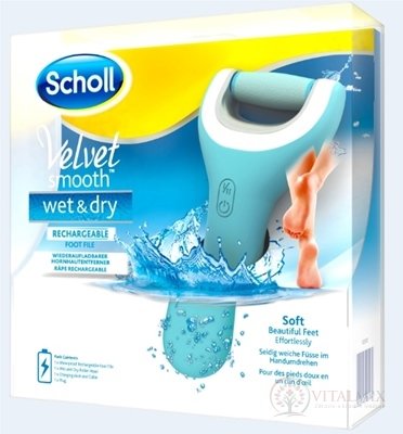 Scholl VS Elektrický pilník na chodidlá do vody (Velvet Smooth Wet and Dry) 1x1 ks