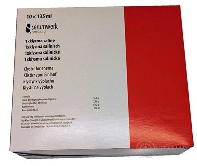 serumwerk Klysma salinická (klyzma) klystír na výplach 10x135 ml