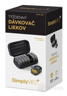 SimplyMED TÝŽDENNÝ DÁVKOVAČ LIEKOV cestovný, model L018, 1x1 ks