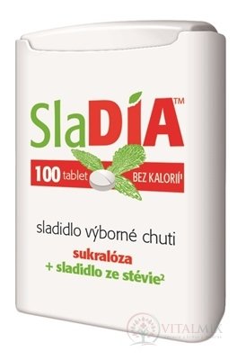 SlaDIA sladidlo tbl (Sukralóza + sladidlo zo Stevie) 1x100 ks