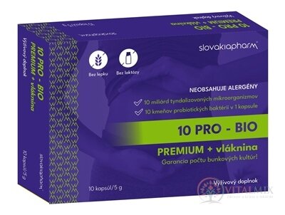 Slovakiapharm 10 PRO - BIO PREMIUM + vláknina cps 1x10 ks