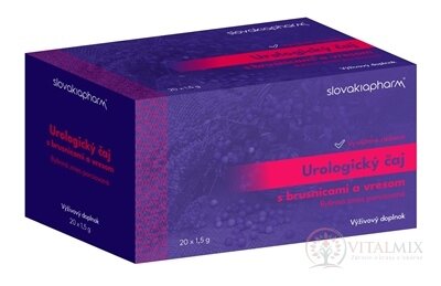 Slovakiapharm Urologický čaj s brusnicami a vresom bylinná zmes porciovaná 20x1,5 g (30 g)
