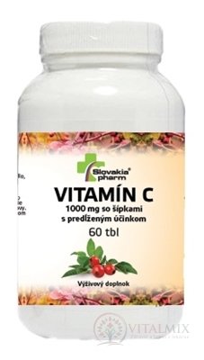 Slovakiapharm VITAMÍN C 1000 mg so šípkami s predĺženým účinkom tbl 1x60 ks
