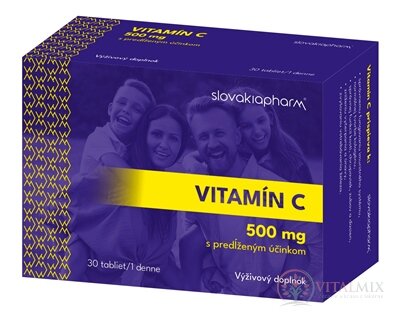 Slovakiapharm VITAMÍN C 500 mg tbl s predĺženým účinkom 1x30 ks