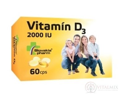 Slovakiapharm Vitamín D3 2000 IU cps mol 1x60 ks